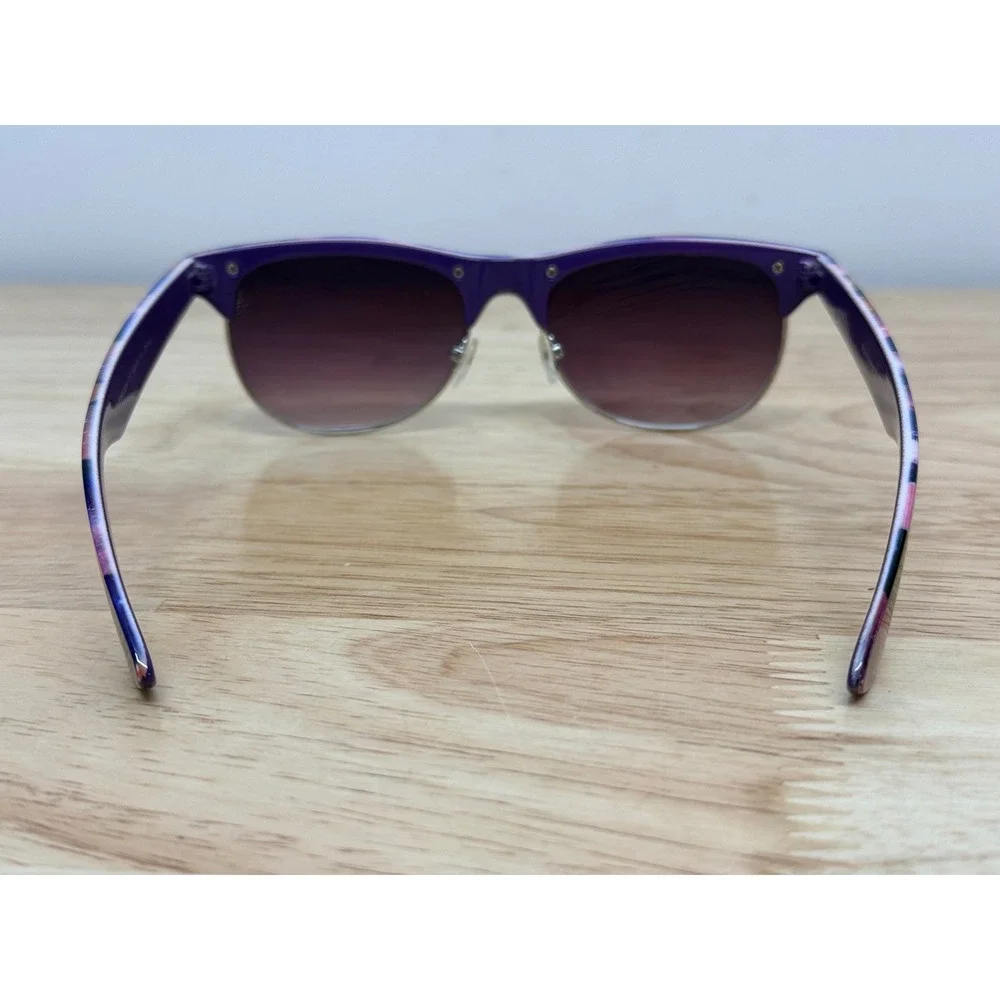 Sunscape Kaleidoscope Sunglasses Galaxy Print Clubmaster Purple Gradient Lenses
